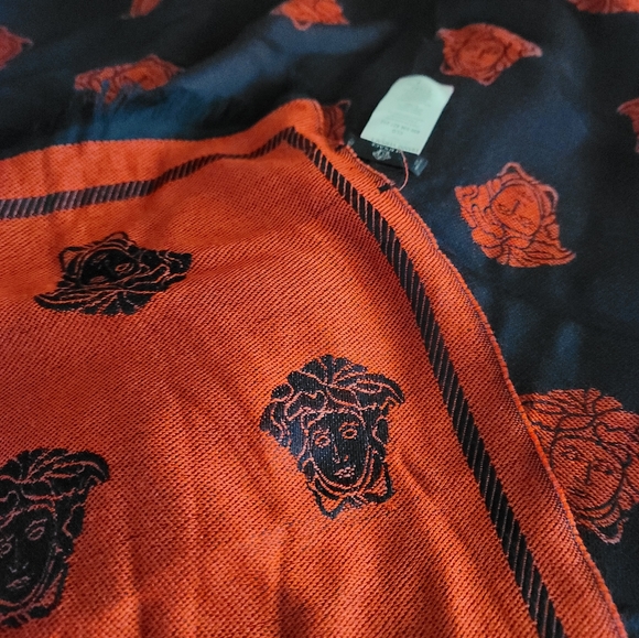 VERSACE SCARF***Beautiful Red, and black. $145 - Picture 2 of 3